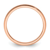 10K Rose Gold 1.2mm Milgrain Stackable Band Size 4.5